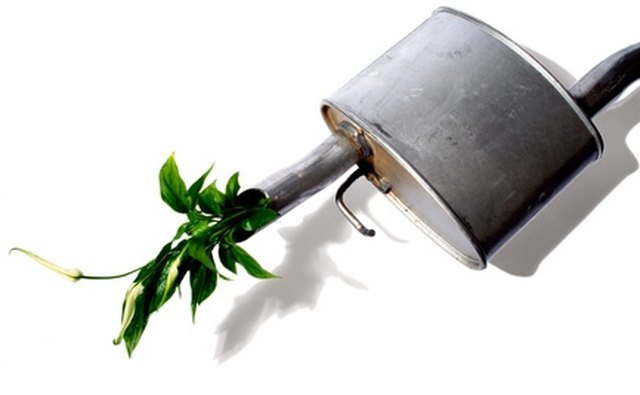 The exhaust system carries emissions from the engine to the atmosphere.