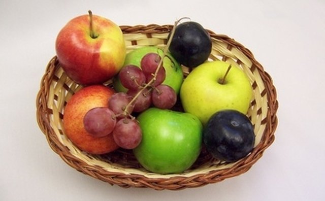A basket of fresh fruit is a welcome and colorful sight.