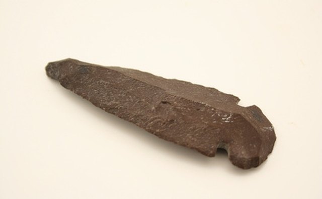 Stone artifacts, such as this arrowhead, display the precision of tribal stonemasonry.