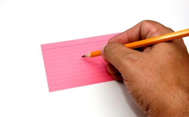 Number each index card.