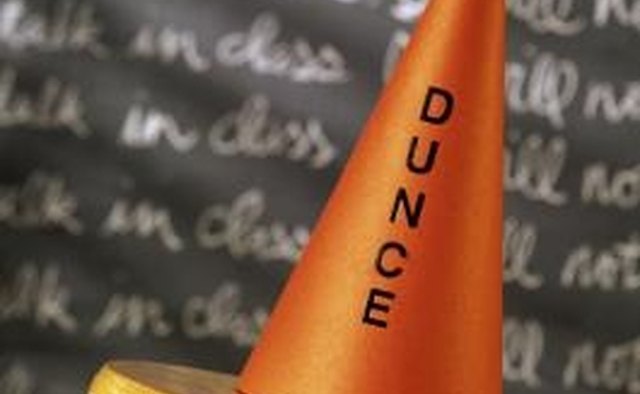 The dunce hat was a humiliation rather than a punishment.