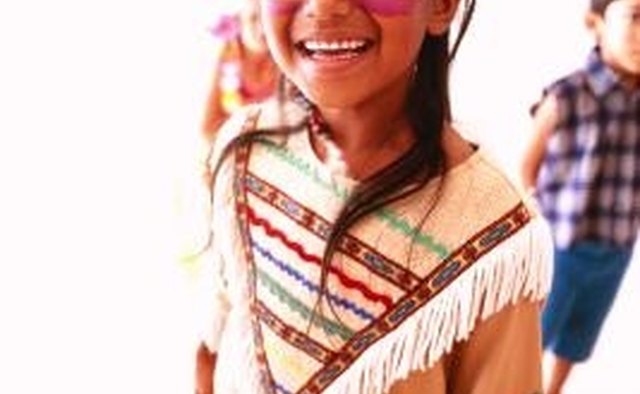 A headdress is identifiable as Native American garb.