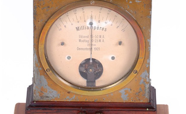 Standalone antique ammeter.