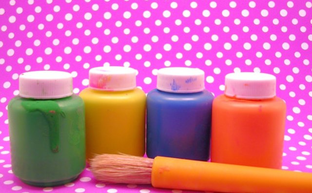 Use paint smocks or plastic bags to protect children's clothing.