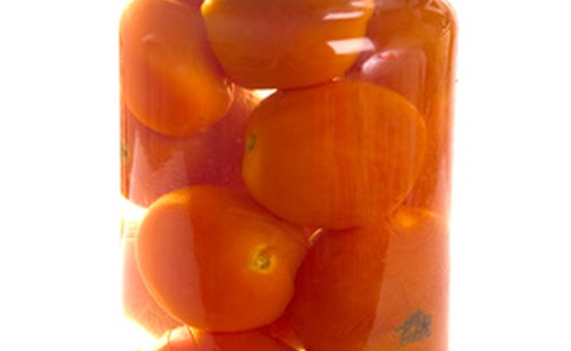 Food is often preserved and stored in jars for eating later.