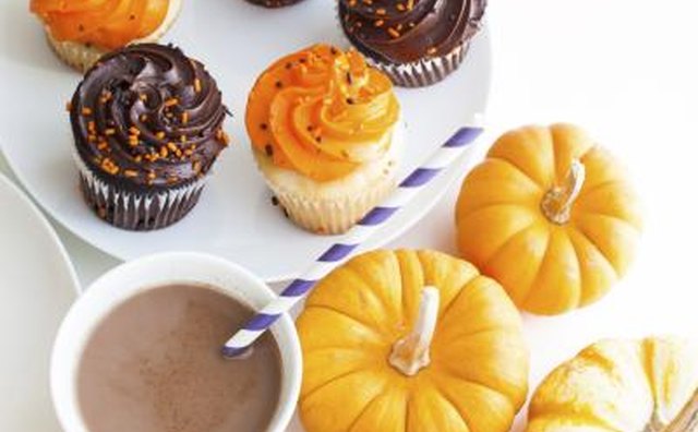 Pumpkins, festive cupcakes, and apple cider
