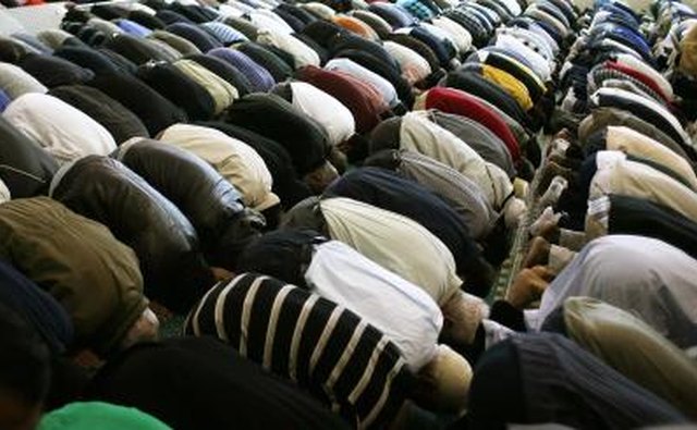 Muslims praying
