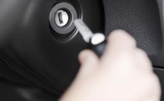 Putting key in the ignition