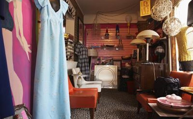 Thrift store with clothes and home goods