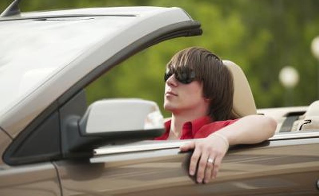 Sunglasses can help him drive safer.