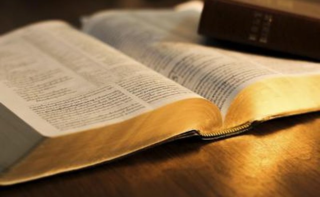 Open Bible on table