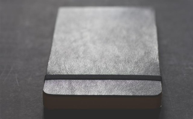 A moleskin notebook.