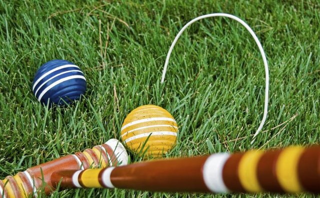 A croquet set.