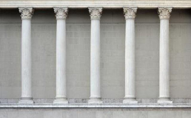 A row of Doric columns