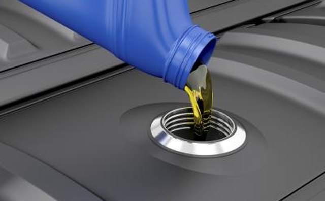 Refilling oil in engine to assure no leaking.