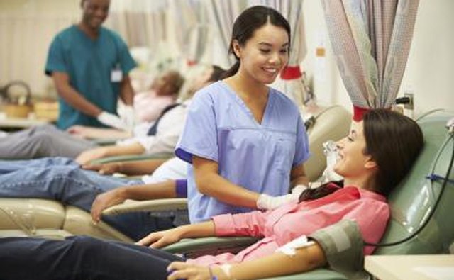Blood drive with multiple donors