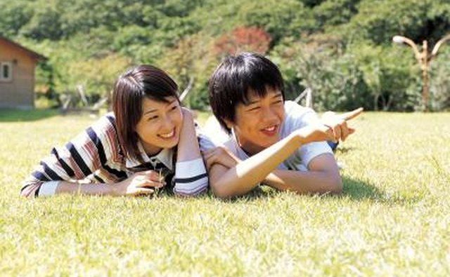 middle school girl leaning on boy