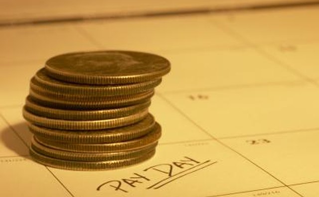 payday marked on calendar