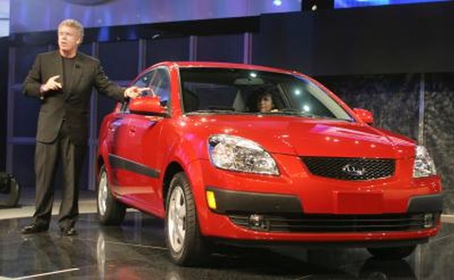 KIA Rio being introduced in 2006 car show