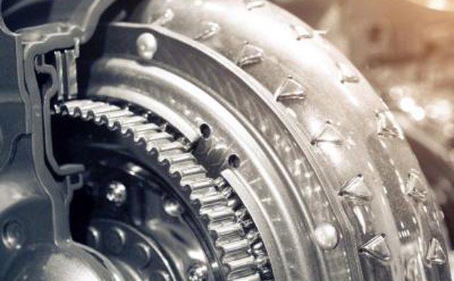 Close up of car engine.