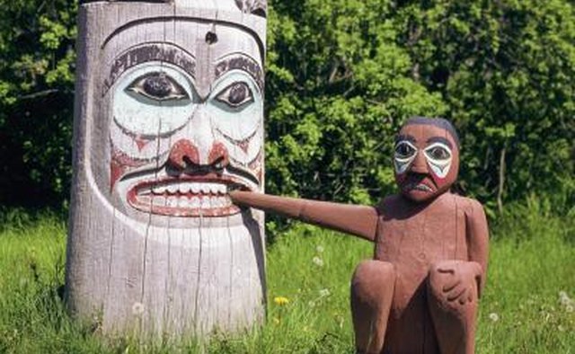 Totem poles.