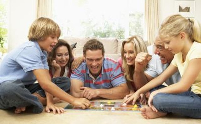 Playing a game.