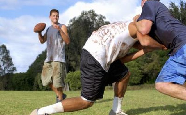 Men playing football