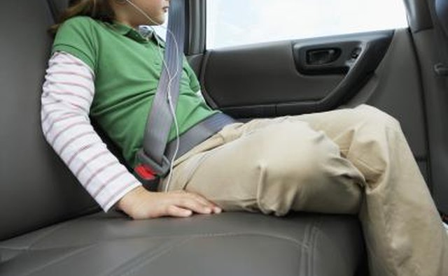 Girl riding in car