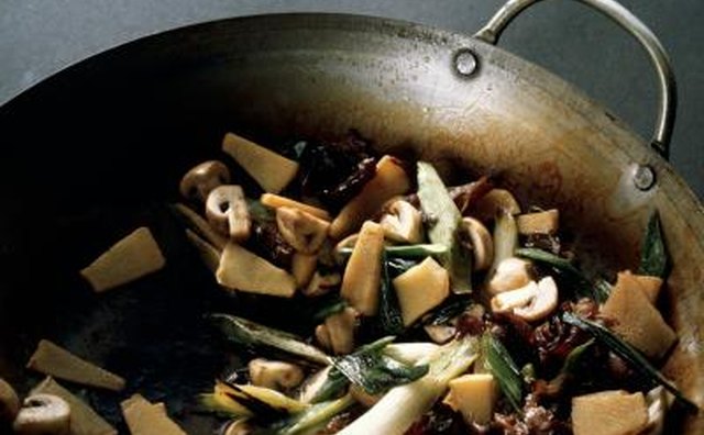 Vegetables in a wok