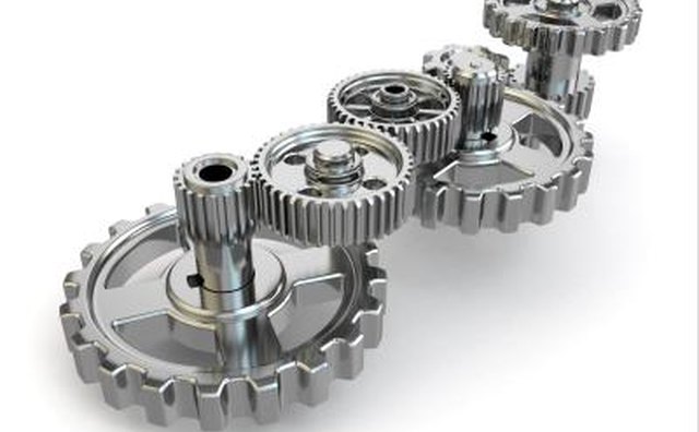 3D iron gears.