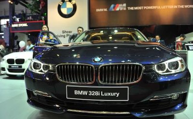 The BMW 328i Luxury model on display