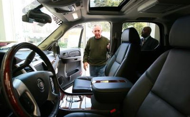 An Escalade driver's seat