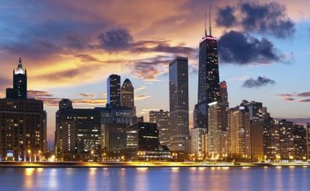 Chicago's skyline at night