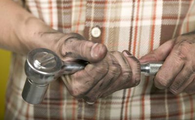 Loosen the nut on the cable clamp