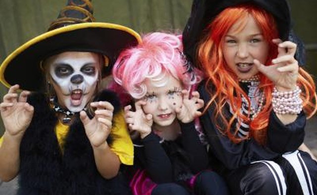 Children in Halloween cosutmes