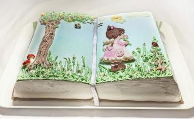 Cake shaped like a book