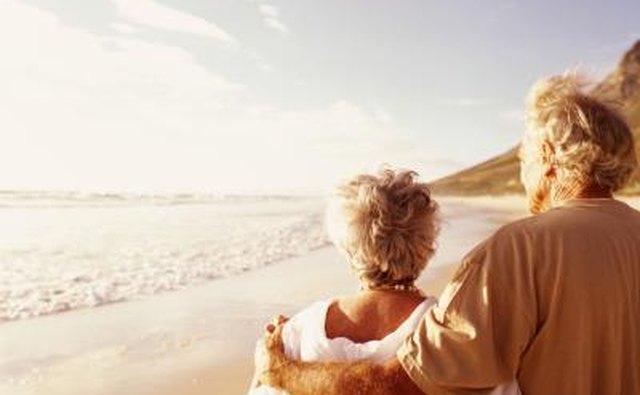 Older couple on beach
