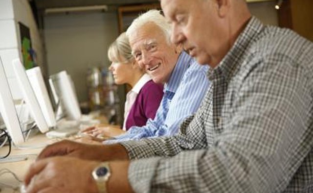 Seniors in computer classroom