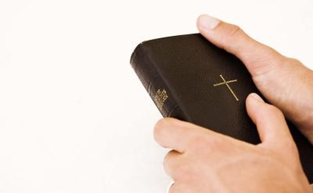 Close up of Bible.