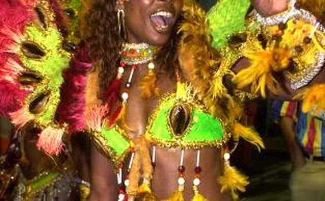 Samba dancer in costume