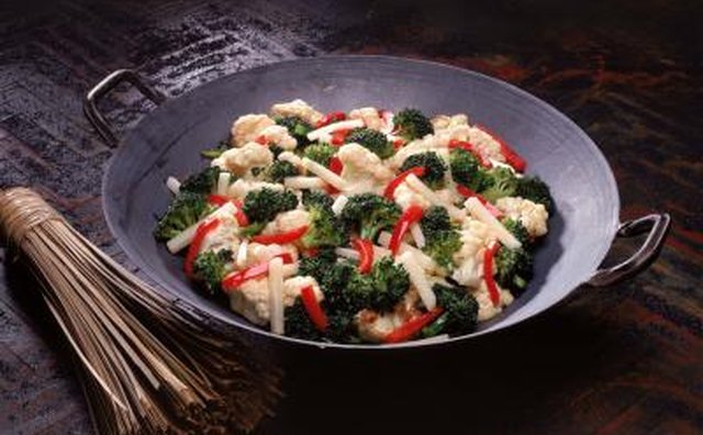 Vegetables in wok