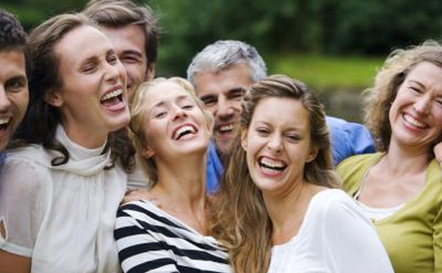 A woman with lots of friends is an accepting person.