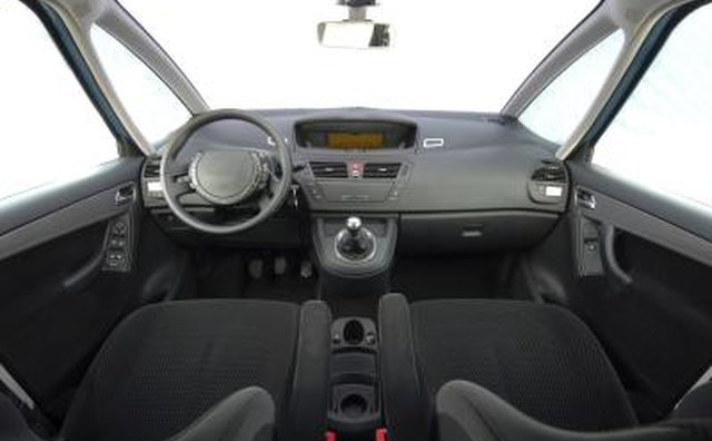 Interior of car.
