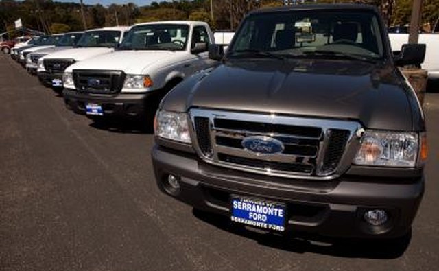 Ford Ranger in car lot
