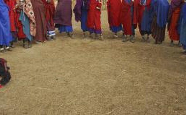 Tribe gathered to dance.