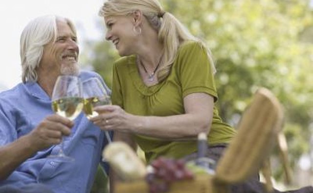 Couple having a picnic