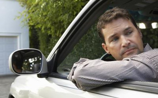 Man listening to car