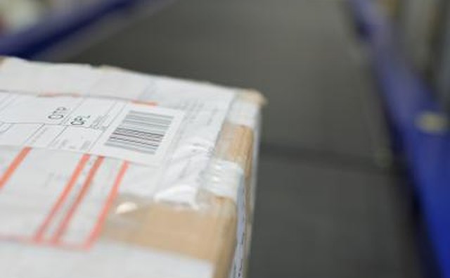 Package being shipped in route
