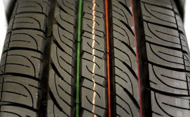 Tire tread, close-up