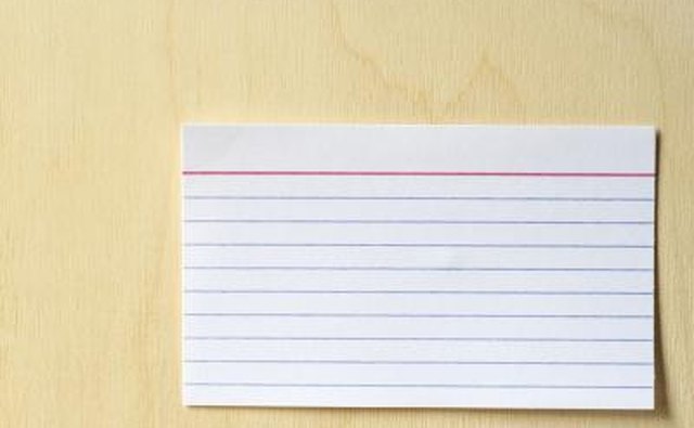 Index cards.